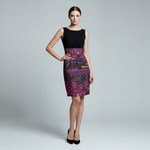 TRINA TURK Pure Silk skirt Tory Sheath Cocktail Dress Lined Cottagecore Fairy 4